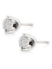 Beaverbrooks 9ct White Gold Diamond Stud Earrings - Image 1 of 5