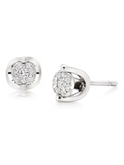 Beaverbrooks 9ct White Gold Diamond Stud Earrings - Image 2 of 5