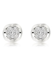 Beaverbrooks 9ct White Gold Diamond Stud Earrings - Image 3 of 5