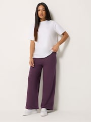 M&Co Purple Petite Wide Leg Joggers 2 Pack - Image 3 of 7