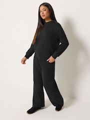 M&Co Purple Petite Wide Leg Joggers 2 Pack - Image 4 of 7