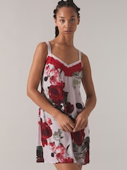 B by Ted Baker Floral Satin Lace Slip Night Dress - Image 3 of 8
