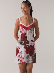 B by Ted Baker Floral Satin Lace Slip Night Dress - Image 4 of 8