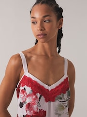 B by Ted Baker Floral Satin Lace Slip Night Dress - Image 5 of 8