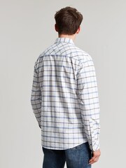 Joules Welford White/Blue Cotton Check Shirt - Image 12 of 17