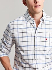 Joules Welford White/Blue Cotton Check Shirt - Image 5 of 17