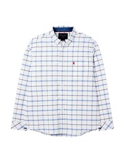 Joules Welford White/Blue Cotton Check Shirt - Image 7 of 17