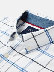 Joules Welford White/Blue Cotton Check Shirt - Image 8 of 17