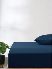 Navy Blue Non Iron Simply Soft Extra Deep Fitted Sheet - Image 1 of 1