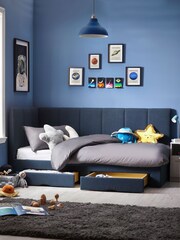 Soft Marl Petrol Blue Kids Marlow Drawer Upholstered Frame - Image 2 of 12