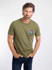 Weird Fish Green Space Coddity Back Print Artist T-Shirt - Image 2 of 6