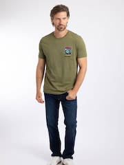 Weird Fish Green Space Coddity Back Print Artist T-Shirt - Image 3 of 6