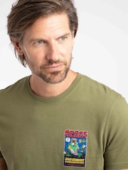 Weird Fish Green Space Coddity Back Print Artist T-Shirt - Image 4 of 6
