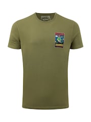 Weird Fish Green Space Coddity Back Print Artist T-Shirt - Image 5 of 6