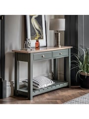 Gallery Home Moss Green Leroy 2 Drawer Console - Image 1 of 2