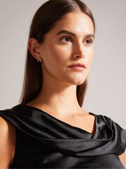 Ted Baker Deanaah Draped Neck Straight Nude Top - Image 4 of 6