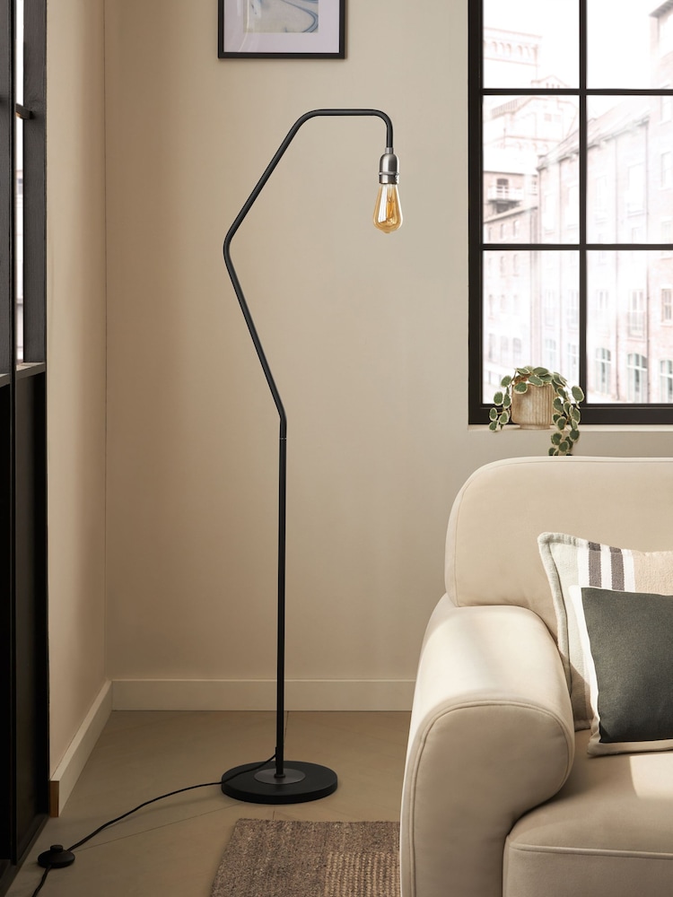 Black Brooklyn Floor Lamp - Image 2 of 9