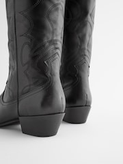 Black Forever Comfort® Stitched Detail Western Boots - Image 3 of 6