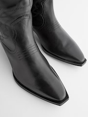 Black Forever Comfort® Stitched Detail Western Boots - Image 4 of 6