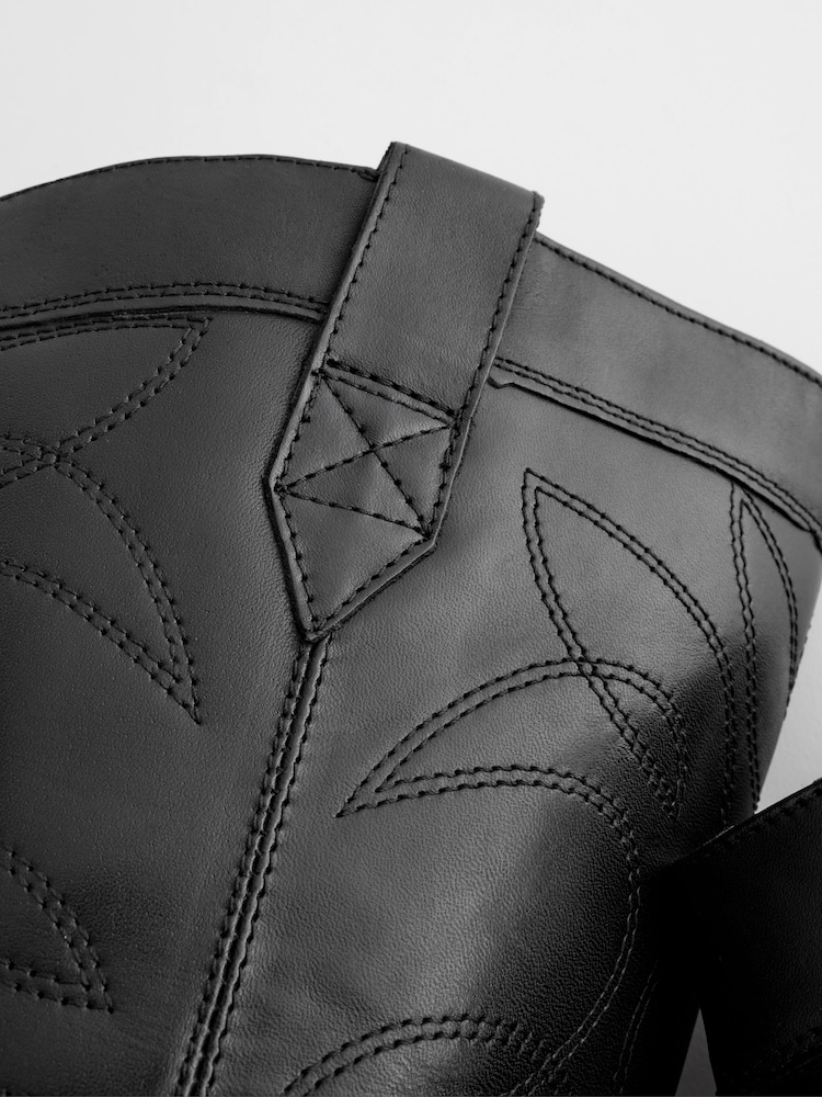 Black Forever Comfort® Stitched Detail Western Boots - Image 6 of 6
