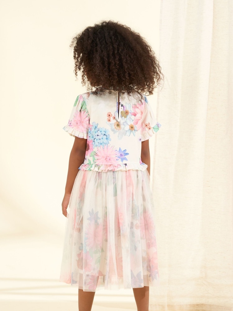 Angel & Rocket Cream Azalea Ballerina Print Dress - Image 2 of 6 Angel & Rocket Cream Azalea Ballerina Print Dress - Image 2 of 6