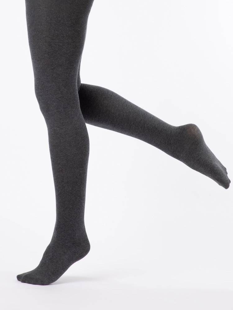 Weird Fish Grey Una Plain Tights - Image 1 of 3 Weird Fish Grey Una Plain Tights - Image 1 of 3