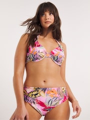 Figleaves Pink Fiji Underwired Halterneck Bikini Top - Image 1 of 1