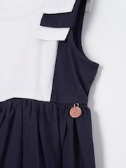 Angel & Rocket Blue 100% Cotton Avery Border Dress - Image 6 of 6