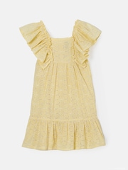Angel & Rocket Yellow 100% Cotton Sara Broderie Dress - Image 4 of 6