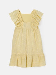 Angel & Rocket Yellow 100% Cotton Sara Broderie Dress - Image 5 of 6