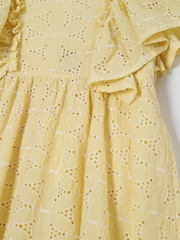 Angel & Rocket Yellow 100% Cotton Sara Broderie Dress - Image 6 of 6