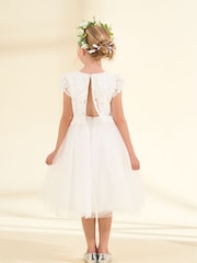 Angel & Rocket Cream Esme Lace Bodice Dress - Image 5 of 10