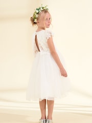 Angel & Rocket Cream Esme Lace Bodice Dress - Image 6 of 10