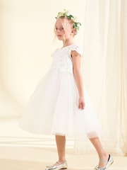 Angel & Rocket Cream Esme Lace Bodice Dress - Image 7 of 10