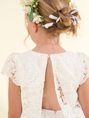 Angel & Rocket Cream Esme Lace Bodice Dress - Image 8 of 10
