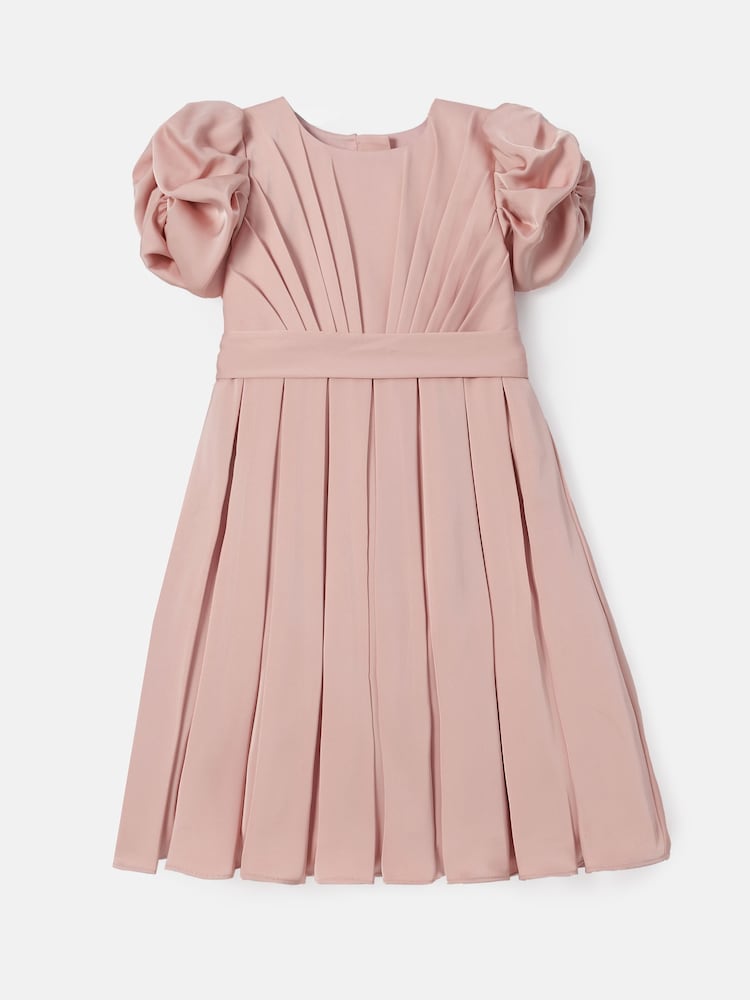 Buy Angel & Rocket Blush Pink Portia Pleated Bodice Bow Dress from Next USA Buy Angel & Rocket Blush Pink Portia Pleated Bodice Bow Dress from Next USA