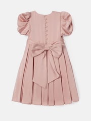 Angel & Rocket Blush Pink Portia Pleated Bodice Bow Dress - Image 8 of 9
