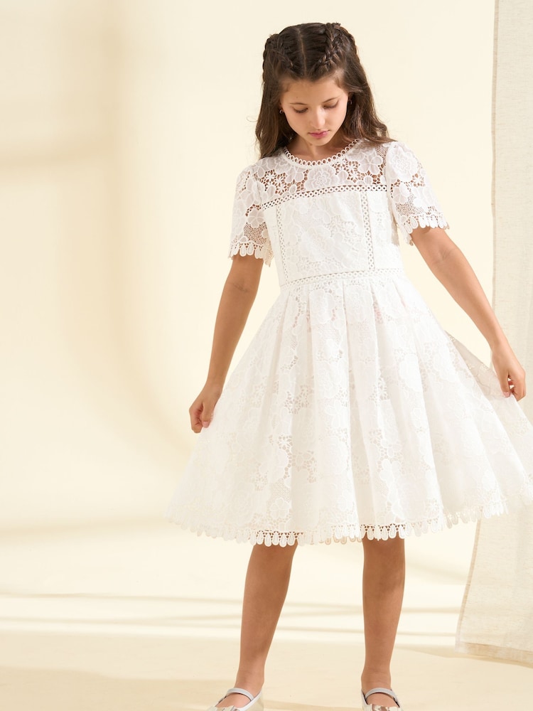 Angel & Rocket White Lace Mavea Dress - Image 1 of 9