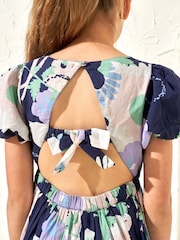 Lila - Angel & Rocket 100% Baumwolle, bedrucktes Evita-Kleid mit Bindeband am Rücken - Bild 5 von 8
