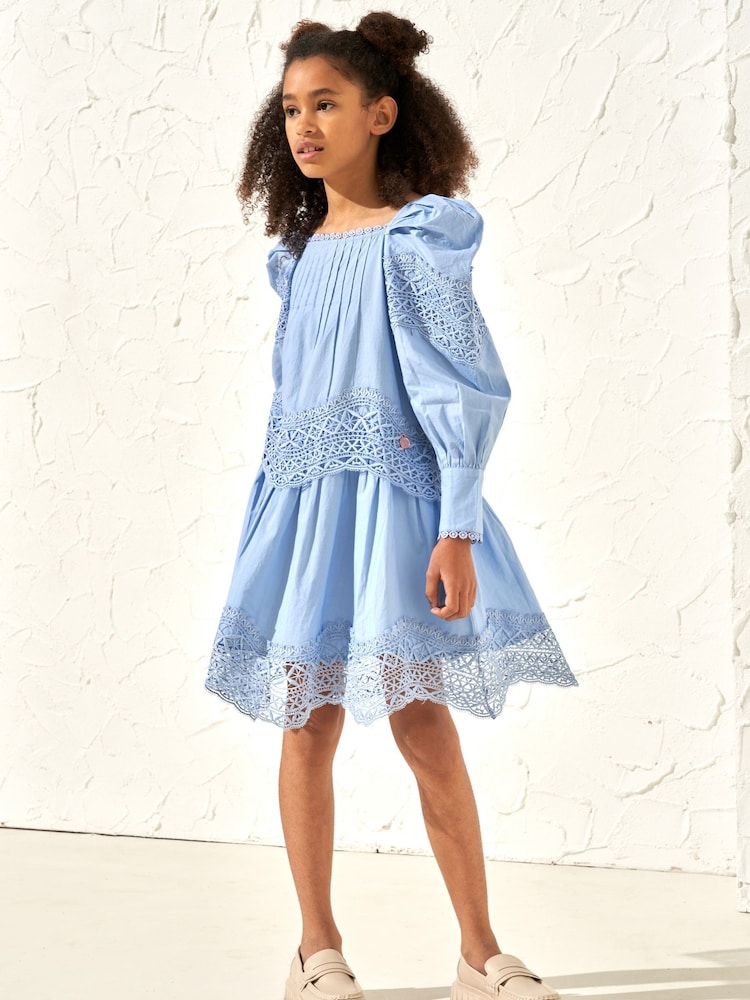 Angel & Rocket Blue Amie Lace Dress - Image 2 of 6