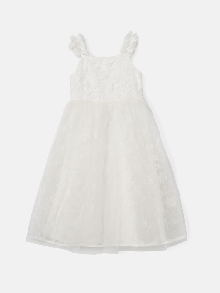 Angel & Rocket White Sparkle Embroidered Olivia Dress - Image 5 of 7