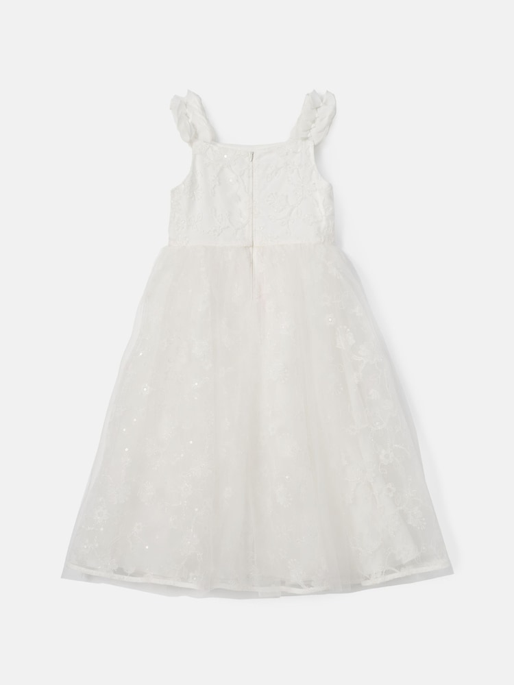 Angel & Rocket White Sparkle Embroidered Olivia Dress - Image 6 of 7
