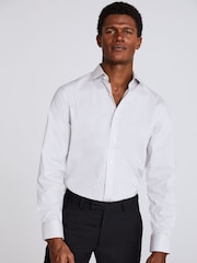 MOSS White Regular Fit Stretch Shirt - Image 1 of 2