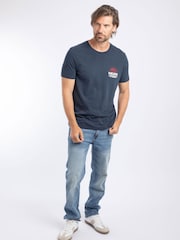 Weird Fish Blue Sun Beam Back Print Graphic T-Shirt - Image 3 of 6