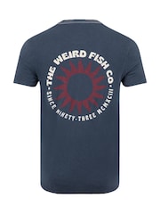 Weird Fish Blue Sun Beam Back Print Graphic T-Shirt - Image 6 of 6
