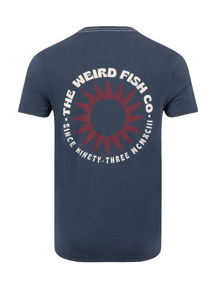 Weird Fish Blue Sun Beam Back Print Graphic T-Shirt - Image 6 of 6 Weird Fish Blue Sun Beam Back Print Graphic T-Shirt - Image 6 of 6
