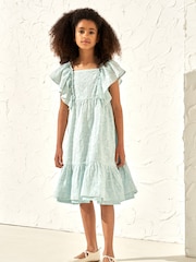 Angel & Rocket Green 100% Cotton Sara Broderie Dress - Image 2 of 6