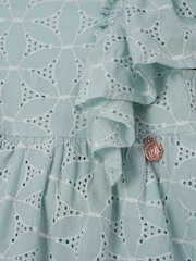 Angel & Rocket Green 100% Cotton Sara Broderie Dress - Image 6 of 6
