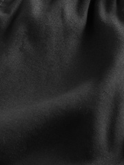 Black Drawstring Waist Boy Shorts With Linen - Image 6 of 6