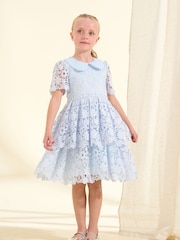Angel & Rocket Cornflower Blue Mavea Lace Dress - Image 1 of 6